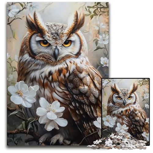 Puzzle für Erwachsene, 1000 Teile, Eulen-Holzpuzzle, Weihnachten, Halloween, Ostern, Neujahr, 50x75cm Puzzle für Erwachsene, 1000 Teile, Eulen-Holzpuzzle, Weihnachten, Halloween, Ostern, Neujahr, 50x75cm von JIANGENNF