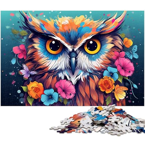 Puzzle für Erwachsene, 1000 Teile, Eulenblumen, Holzpuzzle für Erwachsene, perfekte Dekoration für Zuhause oder das Büro, 50 x 75 cm / 19,68 x 29,52 Zoll Puzzle für Erwachsene, 1000 Teile, Eulenblumen, Holzpuzzle für Erwachsene, perfekte Dekoration für Zuhause oder das Büro, 50 x 75 cm / 19,68 x 29,52 Zoll von JIANGENNF