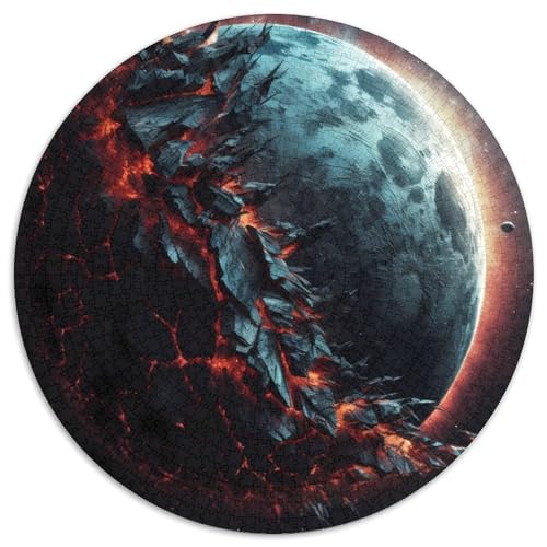 Puzzle für Erwachsene, 1000 Teile, Explodierender Mond, Puzzle für Erwachsene, Lernspielzeug für Teenager, Heimbüro-Dekor (Größe 67,5 x 67,5 cm) von JIANGENNF