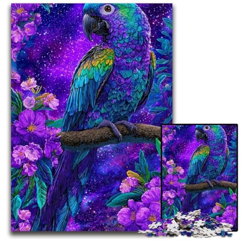 Puzzle für Erwachsene, 1000 Teile, Fantasie-Papagei, Papppuzzle, Stressabbau, Staycation, Zeit totzuschlagen, EIN Kunstwerk für Kinder ab 14 Jahren, 26x38cm von JIANGENNF