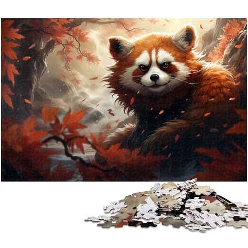 Puzzle für Erwachsene, 1000 Teile, Fantasie-Puzzle mit rotem Panda, ideal für Familienspaß, Entspannung, 50 x 75 cm / 19,68 x 29,52 Zoll Puzzle für Erwachsene, 1000 Teile, Fantasie-Puzzle mit rotem Panda, ideal für Familienspaß, Entspannung, 50 x 75 cm / 19,68 x 29,52 Zoll von JIANGENNF