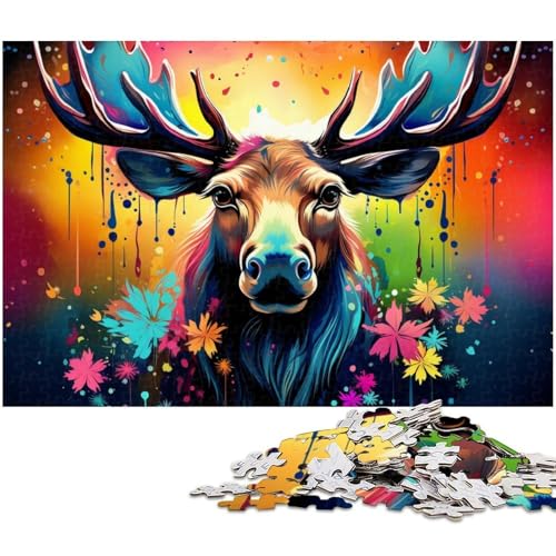 Puzzle für Erwachsene, 1000 Teile, Fantasy-Elch-Puzzle für Erwachsene, ideal für Familienspaß, Entspannung, 26 x 38 cm / 10,23 x 14,96 Zoll Puzzle für Erwachsene, 1000 Teile, Fantasy-Elch-Puzzle für Erwachsene, ideal für Familienspaß, Entspannung, 26 x 38 cm / 10,23 x 14,96 Zoll von JIANGENNF