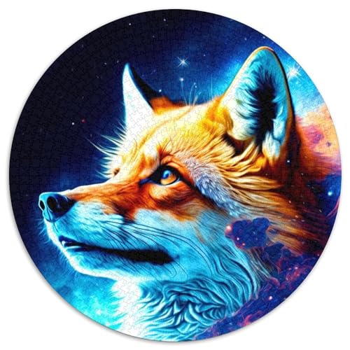 Puzzle für Erwachsene, 1000 Teile, Fantasy-Fuchs, Kartonpuzzle, perfekt für Teenager und Sammler, ideale Heimdekoration und Reisegeschenk (Größe 67,5 x 67,5 cm) von JIANGENNF