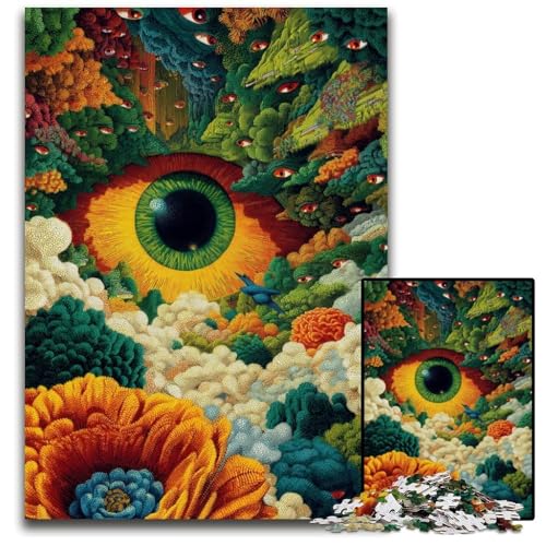 Puzzle für Erwachsene, 1000 Teile, Farbaugen, Kartonpuzzle, lustige Spiele, ganze Familie, für Kinder ab 14 Jahren, 26x38cm Puzzle für Erwachsene, 1000 Teile, Farbaugen, Kartonpuzzle, lustige Spiele, ganze Familie, für Kinder ab 14 Jahren, 26x38cm von JIANGENNF
