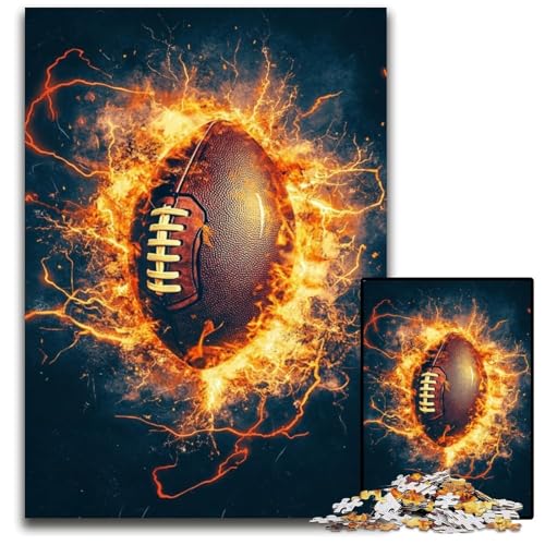 Puzzle für Erwachsene, 1000 Teile, Flammen-Rugby, Holzpuzzle, Lernspielzeug für Jugendliche, Heimbüro-Dekor, 50x75cm Puzzle für Erwachsene, 1000 Teile, Flammen-Rugby, Holzpuzzle, Lernspielzeug für Jugendliche, Heimbüro-Dekor, 50x75cm von JIANGENNF