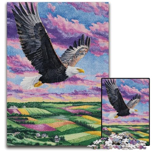 Puzzle für Erwachsene, 1000 Teile, Fliegender Adler, Papppuzzle, Weihnachten, Halloween, Ostern, Neujahr, 26x38cm Puzzle für Erwachsene, 1000 Teile, Fliegender Adler, Papppuzzle, Weihnachten, Halloween, Ostern, Neujahr, 26x38cm von JIANGENNF