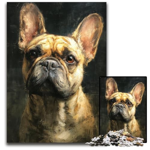 Puzzle für Erwachsene, 1000 Teile, Französische Bulldogge, Papppuzzle, Weihnachten, Halloween, Ostern, Neujahr, 26x38cm Puzzle für Erwachsene, 1000 Teile, Französische Bulldogge, Papppuzzle, Weihnachten, Halloween, Ostern, Neujahr, 26x38cm von JIANGENNF