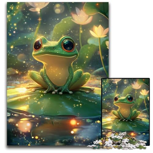 Puzzle für Erwachsene, 1000 Teile, Frosch auf Lotusblatt, Holzpuzzle, interaktives Familienspiel, Denksportaufgabe, Geschenk, Lernspielzeug, 50x75cm Puzzle für Erwachsene, 1000 Teile, Frosch auf Lotusblatt, Holzpuzzle, interaktives Familienspiel, Denksportaufgabe, Geschenk, Lernspielzeug, 50x75cm von JIANGENNF