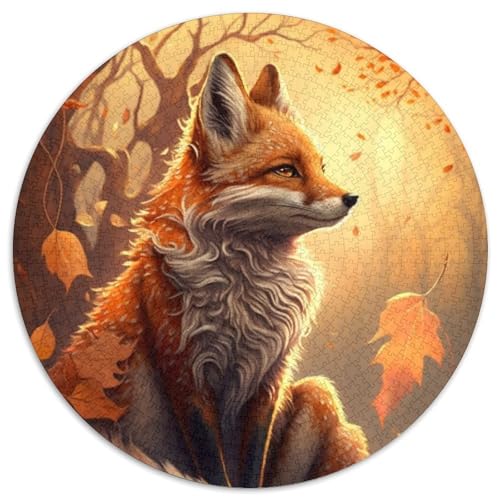 Puzzle für Erwachsene, 1000 Teile, Fuchs-Puzzle für Erwachsene, Lernspielzeug für Teenager, Heimbüro-Dekor (Größe 67,5 x 67,5 cm) von JIANGENNF