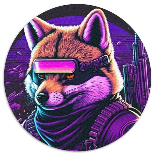 Puzzle für Erwachsene, 1000 Teile, Fuchs-Tierpuzzle für Erwachsene, Lernspielzeug für Teenager, Heimbüro-Dekor (Größe 67,5 x 67,5 cm) von JIANGENNF