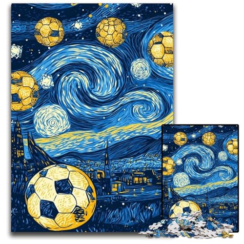 Puzzle für Erwachsene, 1000 Teile, Fußball am Nachthimmel, Karton-Puzzle, Lernspiele, DIY-Spielzeug, Geburtstagsgeschenk, Geschenke für 14-Jährige, 26x38cm Puzzle für Erwachsene, 1000 Teile, Fußball am Nachthimmel, Karton-Puzzle, Lernspiele, DIY-Spielzeug, Geburtstagsgeschenk, Geschenke für 14-Jährige, 26x38cm von JIANGENNF