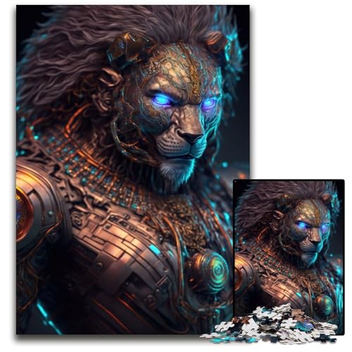 Puzzle für Erwachsene, 1000 Teile, Future Lion, Papppuzzle, Spiel für Erwachsene, Geschenk, Familien-Interaktives Spiel, Gehirn-Herausforderung, Geschenk, 26x38cm/10,23x14,96 Zoll von JIANGENNF