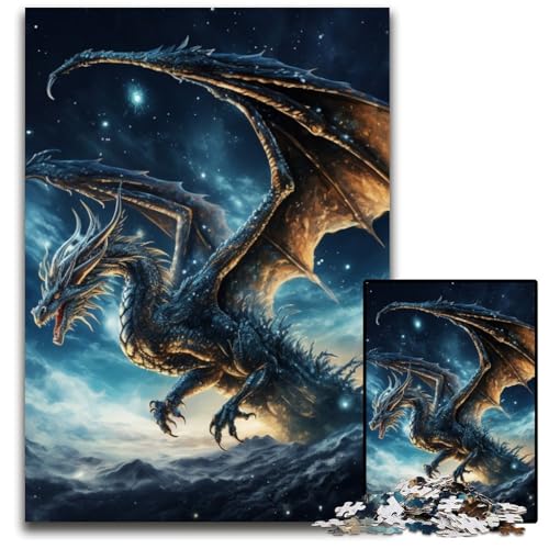 Puzzle für Erwachsene, 1000 Teile, Galaxie-Drache, Papp-Puzzle, Denkspiel, interaktives Familienspiel, geeignet für Kinder ab 14 Jahren, 26x38cm/10,23x14,96 Zoll Puzzle für Erwachsene, 1000 Teile, Galaxie-Drache, Papp-Puzzle, Denkspiel, interaktives Familienspiel, geeignet für Kinder ab 14 Jahren, 26x38cm/10,23x14,96 Zoll von JIANGENNF