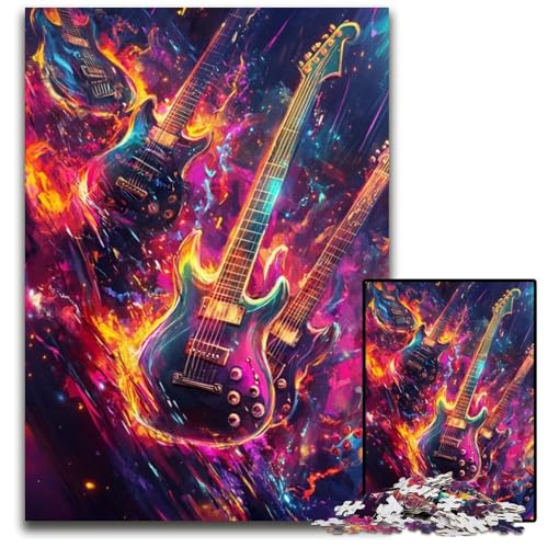 Puzzle für Erwachsene, 1000 Teile, Galaxie-Gitarre, Kartonpuzzle, Entspannung und Herausforderung, farbenfrohe Heimdekoration, Freunde, 26x38cm Puzzle für Erwachsene, 1000 Teile, Galaxie-Gitarre, Kartonpuzzle, Entspannung und Herausforderung, farbenfrohe Heimdekoration, Freunde, 26x38cm von JIANGENNF