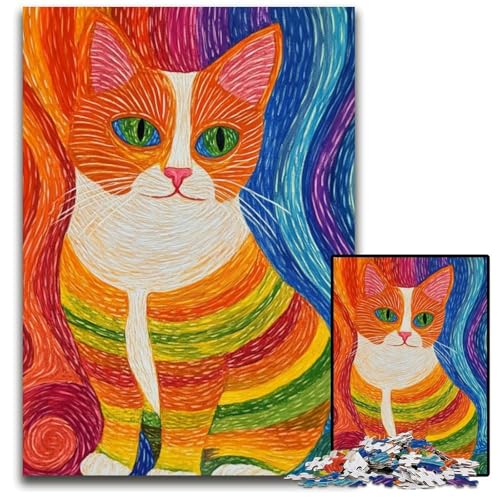 Puzzle für Erwachsene, 1000 Teile, Garnkatze, Kartonpuzzle, pädagogisches Denkspiel, künstlerische Heim- und Bürodekoration, ab 14 Jahren, 26x38cm Puzzle für Erwachsene, 1000 Teile, Garnkatze, Kartonpuzzle, pädagogisches Denkspiel, künstlerische Heim- und Bürodekoration, ab 14 Jahren, 26x38cm von JIANGENNF