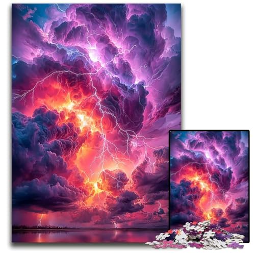 Puzzle für Erwachsene, 1000 Teile, Gewitterwolken, Holzpuzzle, Lernspielzeug, ganze Familie, ab 14 Jahren, 50x75cm Puzzle für Erwachsene, 1000 Teile, Gewitterwolken, Holzpuzzle, Lernspielzeug, ganze Familie, ab 14 Jahren, 50x75cm von JIANGENNF