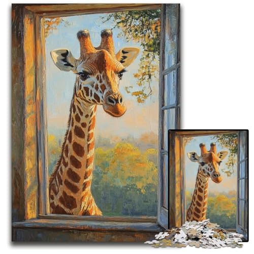 Puzzle für Erwachsene, 1000 Teile, Giraffe, Holzpuzzle, pädagogisches Denkspiel, künstlerische Heim- und Bürodekoration, ab 14 Jahren, 50x75cm Puzzle für Erwachsene, 1000 Teile, Giraffe, Holzpuzzle, pädagogisches Denkspiel, künstlerische Heim- und Bürodekoration, ab 14 Jahren, 50x75cm von JIANGENNF