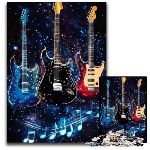 Puzzle für Erwachsene, 1000 Teile, Gitarre spielendes Papppuzzle als Geschenk zur Heimdekoration, anspruchsvolles Familienspielzeug, perfekt für Spieleabende, 26x38cm Puzzle für Erwachsene, 1000 Teile, Gitarre spielendes Papppuzzle als Geschenk zur Heimdekoration, anspruchsvolles Familienspielzeug, perfekt für Spieleabende, 26x38cm von JIANGENNF