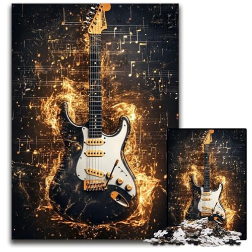 Puzzle für Erwachsene, 1000 Teile, Goldene Gitarre, Kartonpuzzle, schwierig und herausfordernd, tolle Geschenke und Spielzeuge für 14-Jährige, 26x38cm Puzzle für Erwachsene, 1000 Teile, Goldene Gitarre, Kartonpuzzle, schwierig und herausfordernd, tolle Geschenke und Spielzeuge für 14-Jährige, 26x38cm von JIANGENNF