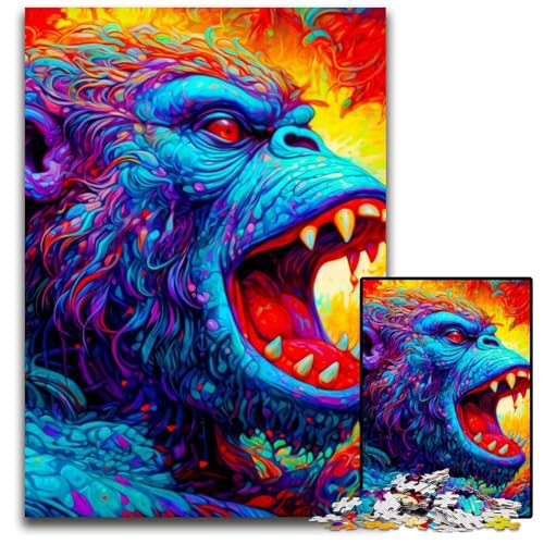 Puzzle für Erwachsene, 1000 Teile, Gorilla ..., Papppuzzle, Eltern, Partner, Freunde – ab 14 Jahren, 26x38cm/10,23x14,96 Zoll Puzzle für Erwachsene, 1000 Teile, Gorilla ..., Papppuzzle, Eltern, Partner, Freunde – ab 14 Jahren, 26x38cm/10,23x14,96 Zoll von JIANGENNF