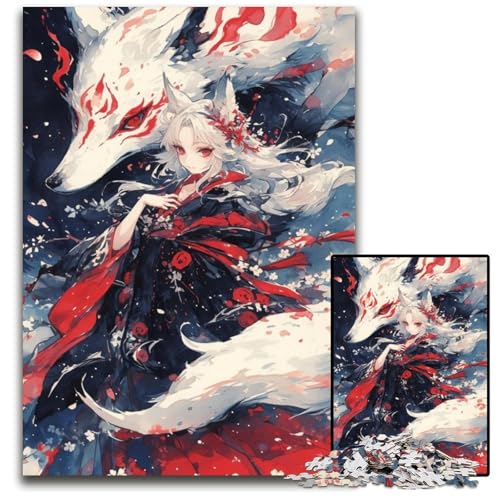 Puzzle für Erwachsene, 1000 Teile, Gott der Füchse, Puzzle für Erwachsene, Lernspielzeug für Teenager, Heimbüro-Dekor, 26x38cm/10,23x14,96 Zoll von JIANGENNF