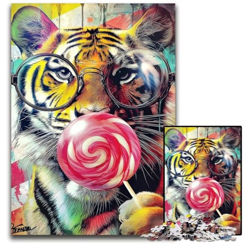 Puzzle für Erwachsene, 1000 Teile, Graffiti-Tiger, Holzpuzzle, Stressabbau, Staycation, Zeit totzuschlagen, EIN Kunstwerk für Kinder ab 14 Jahren, 50x75cm Puzzle für Erwachsene, 1000 Teile, Graffiti-Tiger, Holzpuzzle, Stressabbau, Staycation, Zeit totzuschlagen, EIN Kunstwerk für Kinder ab 14 Jahren, 50x75cm von JIANGENNF