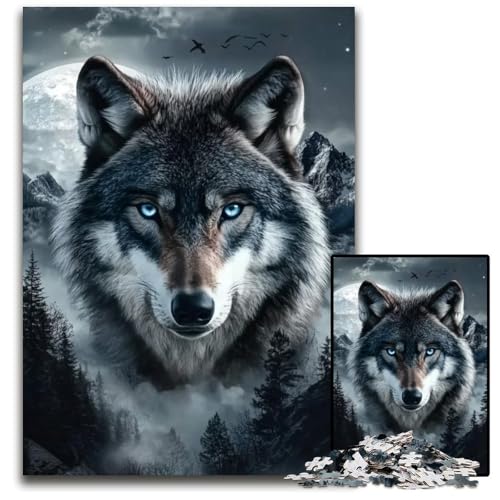 Puzzle für Erwachsene, 1000 Teile, Grauer Wolf, Papppuzzle, Heimdekoration, Familienspaß, ab 14 Jahren, 26x38cm Puzzle für Erwachsene, 1000 Teile, Grauer Wolf, Papppuzzle, Heimdekoration, Familienspaß, ab 14 Jahren, 26x38cm von JIANGENNF