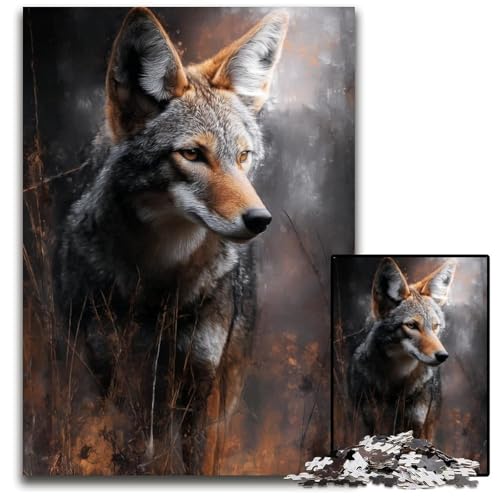 Puzzle für Erwachsene, 1000 Teile, Grauer Wolf, Papppuzzle, Weihnachten, Halloween, Ostern, Neujahr, 26x38cm Puzzle für Erwachsene, 1000 Teile, Grauer Wolf, Papppuzzle, Weihnachten, Halloween, Ostern, Neujahr, 26x38cm von JIANGENNF