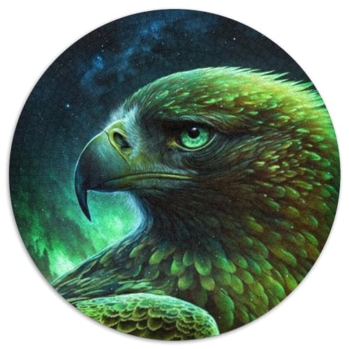 Puzzle für Erwachsene, 1000 Teile, Grüner Adler, 1000-teiliges rundes Puzzle für Erwachsene, pädagogisches Denkspiel, künstlerische Heim- und Bürodekoration, ab 14 Jahren (Größe 67,5 x 67,5 cm) Puzzle für Erwachsene, 1000 Teile, Grüner Adler, 1000-teiliges rundes Puzzle für Erwachsene, pädagogisches Denkspiel, künstlerische Heim- und Bürodekoration, ab 14 Jahren (Größe 67,5 x 67,5 cm) von JIANGENNF