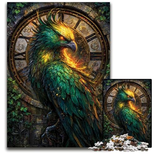 Puzzle für Erwachsene, 1000 Teile, Grüner Phönix, Holzpuzzle, pädagogisches Denkspiel, künstlerische Heim- und Bürodekoration, ab 14 Jahren, 50x75cm Puzzle für Erwachsene, 1000 Teile, Grüner Phönix, Holzpuzzle, pädagogisches Denkspiel, künstlerische Heim- und Bürodekoration, ab 14 Jahren, 50x75cm von JIANGENNF