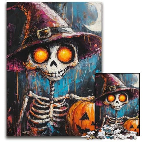 Puzzle für Erwachsene, 1000 Teile, Halloween-Skelett, Karton-Puzzle, Lernspiele, DIY-Spielzeug, Geburtstagsgeschenk, Geschenke für 14-Jährige, 26x38cm Puzzle für Erwachsene, 1000 Teile, Halloween-Skelett, Karton-Puzzle, Lernspiele, DIY-Spielzeug, Geburtstagsgeschenk, Geschenke für 14-Jährige, 26x38cm von JIANGENNF