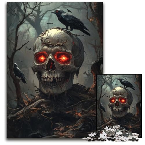 Puzzle für Erwachsene, 1000 Teile, Halloween-Skelett, Karton-Puzzle, Lernspielzeug für Teenager, Heimbüro-Dekor, 26x38cm Puzzle für Erwachsene, 1000 Teile, Halloween-Skelett, Karton-Puzzle, Lernspielzeug für Teenager, Heimbüro-Dekor, 26x38cm von JIANGENNF