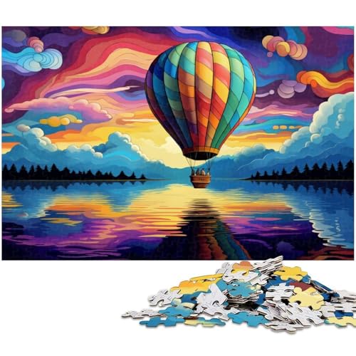 Puzzle für Erwachsene, 1000 Teile, Heißluftballon, Kartonpuzzle für Erwachsene, Denkspiel für Teenager und Familieninteraktion, 26 x 38 cm / 10,23 x 14,96 Zoll Puzzle für Erwachsene, 1000 Teile, Heißluftballon, Kartonpuzzle für Erwachsene, Denkspiel für Teenager und Familieninteraktion, 26 x 38 cm / 10,23 x 14,96 Zoll von JIANGENNF