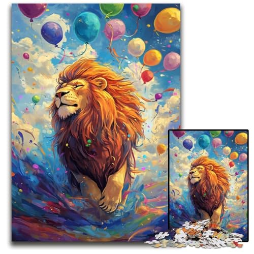 Puzzle für Erwachsene, 1000 Teile, Heißluftballon-Löwe, Holzpuzzle, Weihnachten, Halloween, Ostern, Neujahr, 50x75cm Puzzle für Erwachsene, 1000 Teile, Heißluftballon-Löwe, Holzpuzzle, Weihnachten, Halloween, Ostern, Neujahr, 50x75cm von JIANGENNF