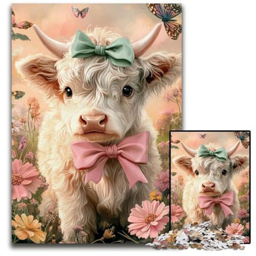 Puzzle für Erwachsene, 1000 Teile, Highland Cow-Puzzle aus Pappe, Weihnachten, Halloween, Ostern, Neujahr, 26x38cm Puzzle für Erwachsene, 1000 Teile, Highland Cow-Puzzle aus Pappe, Weihnachten, Halloween, Ostern, Neujahr, 26x38cm von JIANGENNF