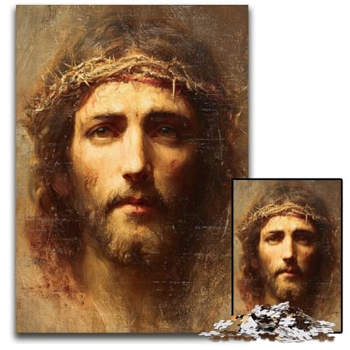 Puzzle für Erwachsene, 1000 Teile, Jesus-Puzzle aus Karton, Lernspiele, DIY-Spielzeug, Geburtstagsgeschenk, Geschenke für 14-Jährige, 26x38cm Puzzle für Erwachsene, 1000 Teile, Jesus-Puzzle aus Karton, Lernspiele, DIY-Spielzeug, Geburtstagsgeschenk, Geschenke für 14-Jährige, 26x38cm von JIANGENNF