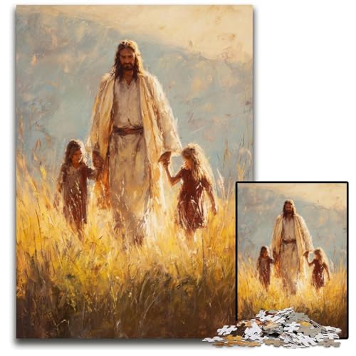 Puzzle für Erwachsene, 1000 Teile, Jesus-Puzzle aus Pappe, Weihnachten, Halloween, Ostern, Neujahr, 26x38cm Puzzle für Erwachsene, 1000 Teile, Jesus-Puzzle aus Pappe, Weihnachten, Halloween, Ostern, Neujahr, 26x38cm von JIANGENNF
