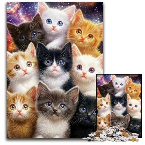 Puzzle für Erwachsene, 1000 Teile, Kätzchen, Kartonpuzzle, Spiel für Erwachsene, Geschenk, interaktives Familienspiel, Gehirn-Herausforderung, Geschenk, 26x38cm Puzzle für Erwachsene, 1000 Teile, Kätzchen, Kartonpuzzle, Spiel für Erwachsene, Geschenk, interaktives Familienspiel, Gehirn-Herausforderung, Geschenk, 26x38cm von JIANGENNF