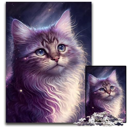 Puzzle für Erwachsene, 1000 Teile, Katzen-Puzzle aus Pappe, Eltern, Partner, Freunde – ab 14 Jahren, 26x38cm/10,23x14,96 Zoll Puzzle für Erwachsene, 1000 Teile, Katzen-Puzzle aus Pappe, Eltern, Partner, Freunde – ab 14 Jahren, 26x38cm/10,23x14,96 Zoll von JIANGENNF