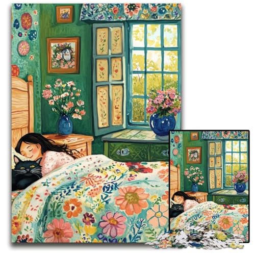 Puzzle für Erwachsene, 1000 Teile, Katzenkunst, Kartonpuzzle, pädagogisches Denkspiel, künstlerische Heim- und Bürodekoration, ab 14 Jahren, 26x38cm Puzzle für Erwachsene, 1000 Teile, Katzenkunst, Kartonpuzzle, pädagogisches Denkspiel, künstlerische Heim- und Bürodekoration, ab 14 Jahren, 26x38cm von JIANGENNF