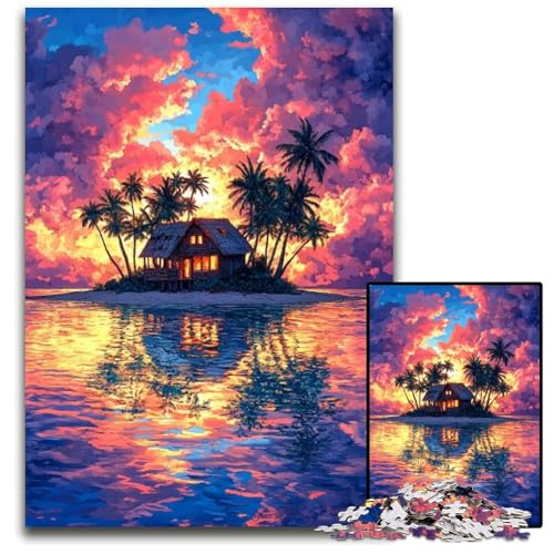 Puzzle für Erwachsene, 1000 Teile, Kleines Haus bei Sonnenuntergang, Puzzle zum Stressabbau, Zeitvertreib zu Hause, EIN Kunstwerk für Kinder ab 14 Jahren, 26x38cm Puzzle für Erwachsene, 1000 Teile, Kleines Haus bei Sonnenuntergang, Puzzle zum Stressabbau, Zeitvertreib zu Hause, EIN Kunstwerk für Kinder ab 14 Jahren, 26x38cm von JIANGENNF