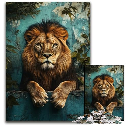 Puzzle für Erwachsene, 1000 Teile, König-Löwe, Kartonpuzzle, Lernspielzeug, ganze Familie, ab 14 Jahren, 26x38cm Puzzle für Erwachsene, 1000 Teile, König-Löwe, Kartonpuzzle, Lernspielzeug, ganze Familie, ab 14 Jahren, 26x38cm von JIANGENNF