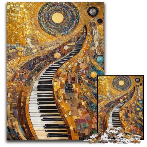 Puzzle für Erwachsene, 1000 Teile, Kunst, Klavierpuzzle, Spielzeug, Geschenk, pädagogisches intellektuelles Dekomprimierungsspaß, Familienspiel, 50x75cm von JIANGENNF