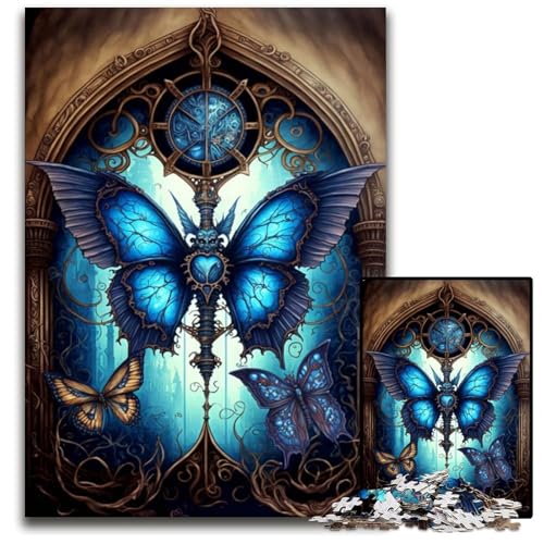Puzzle für Erwachsene, 1000 Teile, Kunst-Schmetterlings-Puzzle, Denksportaufgabe, Spiel für Erwachsene, interaktive Aktivität für die Familie, 26x38cm/10,23x14,96 Zoll von JIANGENNF