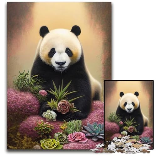 Puzzle für Erwachsene, 1000 Teile, Kunstblume mit Panda, Puzzles für Teenager und Familienspaß – DIY-Denkspiel als Geschenk, 26x38cm/10,23x14,96 Zoll Puzzle für Erwachsene, 1000 Teile, Kunstblume mit Panda, Puzzles für Teenager und Familienspaß – DIY-Denkspiel als Geschenk, 26x38cm/10,23x14,96 Zoll von JIANGENNF