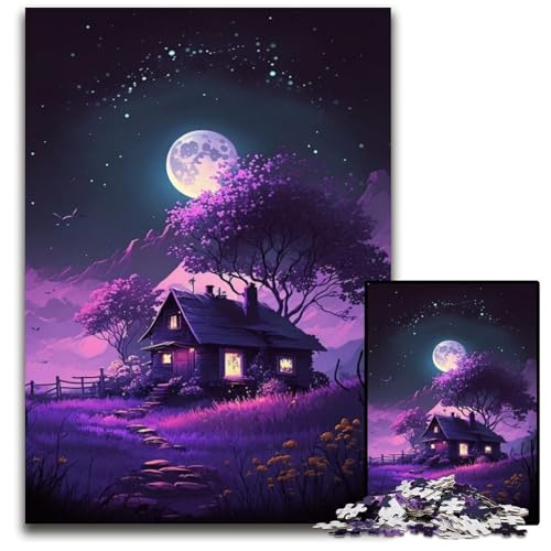 Puzzle für Erwachsene, 1000 Teile, Lavendelhaus-Puzzle aus Pappe, Weihnachten, Halloween, Ostern, Neujahr, 26x38cm/10,23x14,96 Zoll Puzzle für Erwachsene, 1000 Teile, Lavendelhaus-Puzzle aus Pappe, Weihnachten, Halloween, Ostern, Neujahr, 26x38cm/10,23x14,96 Zoll von JIANGENNF