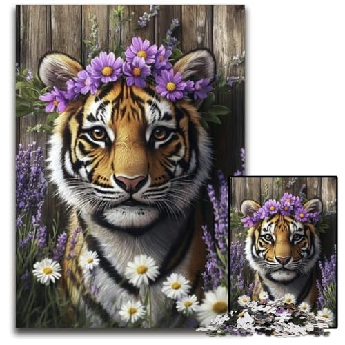 Puzzle für Erwachsene, 1000 Teile, Lavendeltiger, Kartonpuzzle, Spiel für Erwachsene, Geschenk, interaktives Familienspiel, Gehirn-Herausforderung, Geschenk, 26x38cm Puzzle für Erwachsene, 1000 Teile, Lavendeltiger, Kartonpuzzle, Spiel für Erwachsene, Geschenk, interaktives Familienspiel, Gehirn-Herausforderung, Geschenk, 26x38cm von JIANGENNF