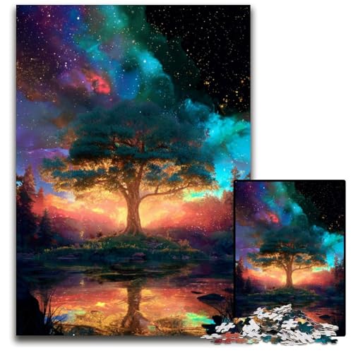 Puzzle für Erwachsene, 1000 Teile, Lebensbaum, Holzpuzzle, Lernspielzeug, ganze Familie, ab 14 Jahren, 50x75cm Puzzle für Erwachsene, 1000 Teile, Lebensbaum, Holzpuzzle, Lernspielzeug, ganze Familie, ab 14 Jahren, 50x75cm von JIANGENNF