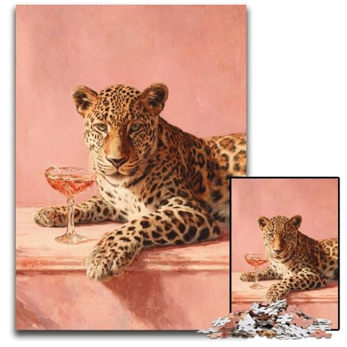 Puzzle für Erwachsene, 1000 Teile, Leoparden-Papppuzzle, Weihnachten, Halloween, Ostern, Neujahr, 26x38cm Puzzle für Erwachsene, 1000 Teile, Leoparden-Papppuzzle, Weihnachten, Halloween, Ostern, Neujahr, 26x38cm von JIANGENNF