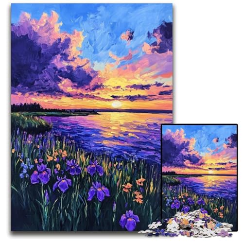 Puzzle für Erwachsene, 1000 Teile, Lila Nachthimmel, Kartonpuzzle, Lernspielzeug, ganze Familie, ab 14 Jahren, 26x38cm Puzzle für Erwachsene, 1000 Teile, Lila Nachthimmel, Kartonpuzzle, Lernspielzeug, ganze Familie, ab 14 Jahren, 26x38cm von JIANGENNF